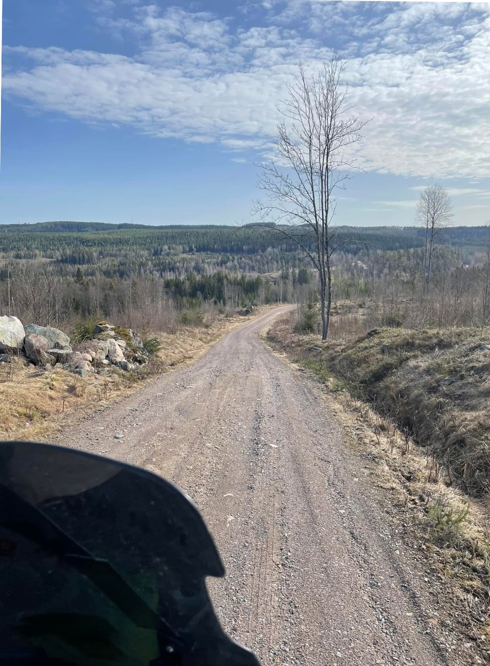 Gravel road through Norwegian landscape